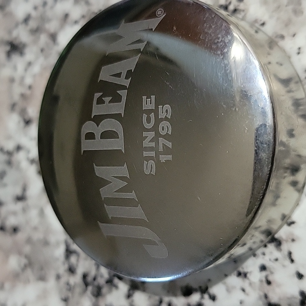 Jim Beam Silver Travel Folding Cup